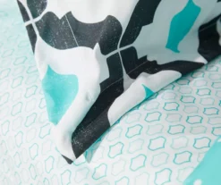 Blue & Black Arabesque Microfiber Twin 6-Piece Bed-in-a-Bag Set 8 Blue & Black Arabesque Microfiber Twin 6-Piece Bed-in-a-Bag Set -Modern Decor Shop 810563446 810563445 810563444 810563443 3 2