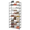 Black 10-Tier Spacemaker Pipe & Fabric Shelf