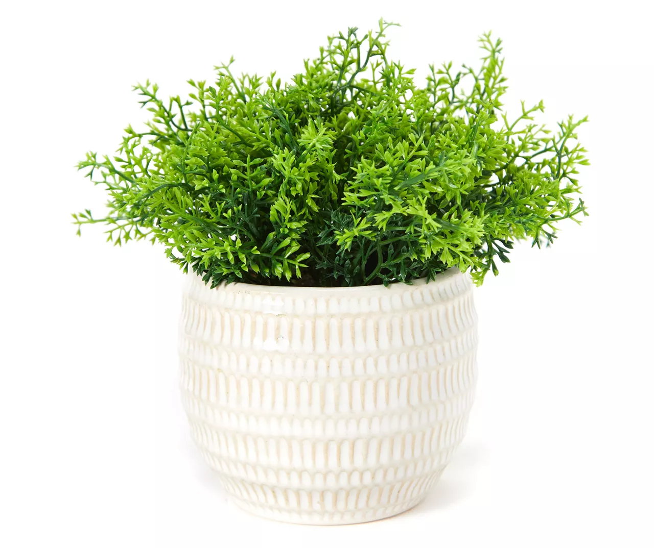 Artificial Greenery In White Arch Texture Pot 1 Artificial Greenery In White Arch Texture Pot