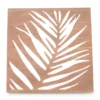 Brown & White Carved Palm Leaf Wall Plaque
