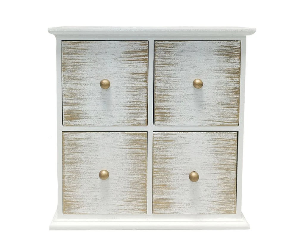 Grecian Getaway Off-White 4-Drawer Cubby 1 Grecian Getaway Off-White 4-Drawer Cubby