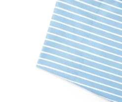 Real Living Blue & White Stripe Microfiber Sheet Set -Modern Decor Shop 810592852 810594265 810592854 810592853 810594266 1 A8