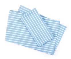 Blue & White Stripe Twin 3-Piece Microfiber Sheet Set