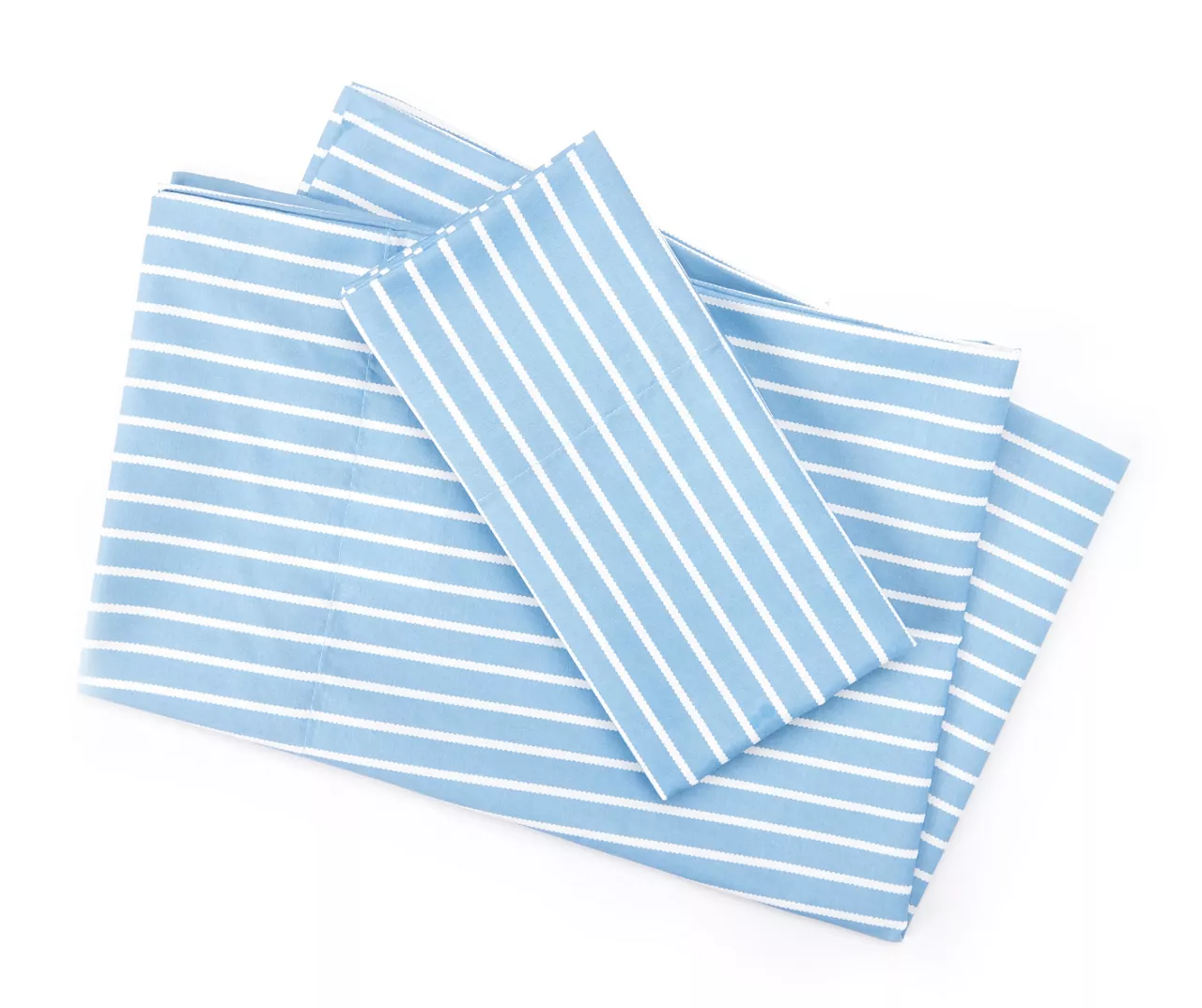 Blue & White Stripe Twin 3-Piece Microfiber Sheet Set 1 Blue & White Stripe Twin 3-Piece Microfiber Sheet Set