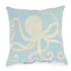 Sterling Blue & White Octopus Square Throw Pillow