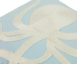 Sterling Blue & White Octopus Square Throw Pillow -Modern Decor Shop 810593672 3 A8