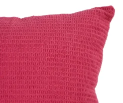 Fuchsia Waffle-Knit Square Throw Pillow -Modern Decor Shop 810593675 2 A8