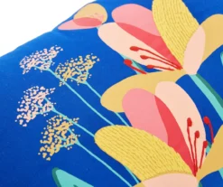 Blossom Blue & Yellow Floral Rectangle Throw Pillow -Modern Decor Shop 810593961 A8 2