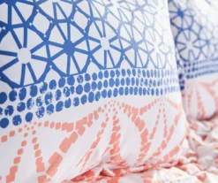 Real Living Coral & Blue Geometric Floral Bed-in-a-Bag Set 19 Real Living Coral & Blue Geometric Floral Bed-in-a-Bag Set -Modern Decor Shop 810594274 810593105 810593104 810593108 A8 5
