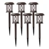 Dark Bronze Solar Pathway Lights, 6-Pack