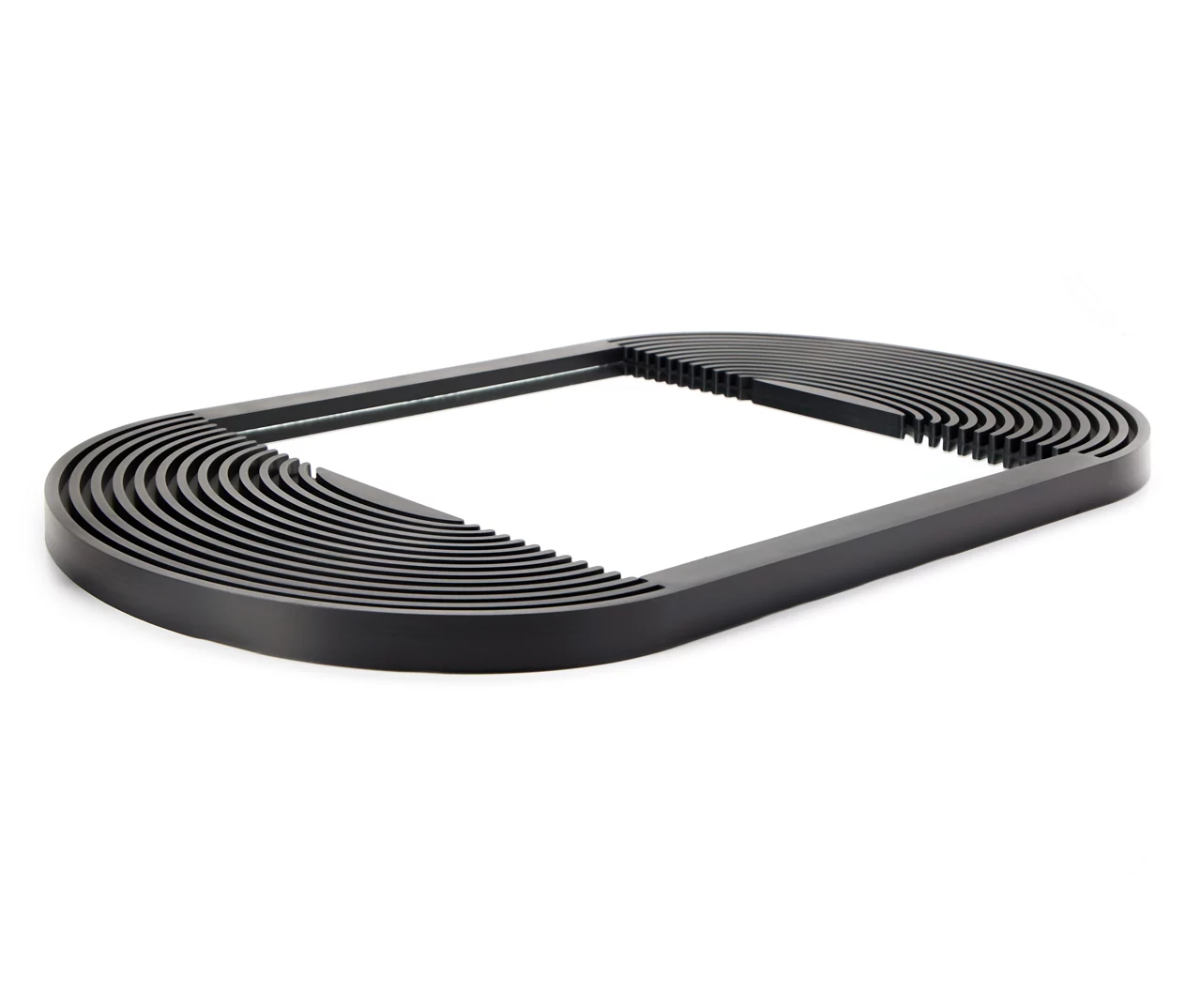 Zenspired Black Oval Arch-Groove Wall Mirror 2 Zenspired Black Oval Arch-Groove Wall Mirror - Image 2