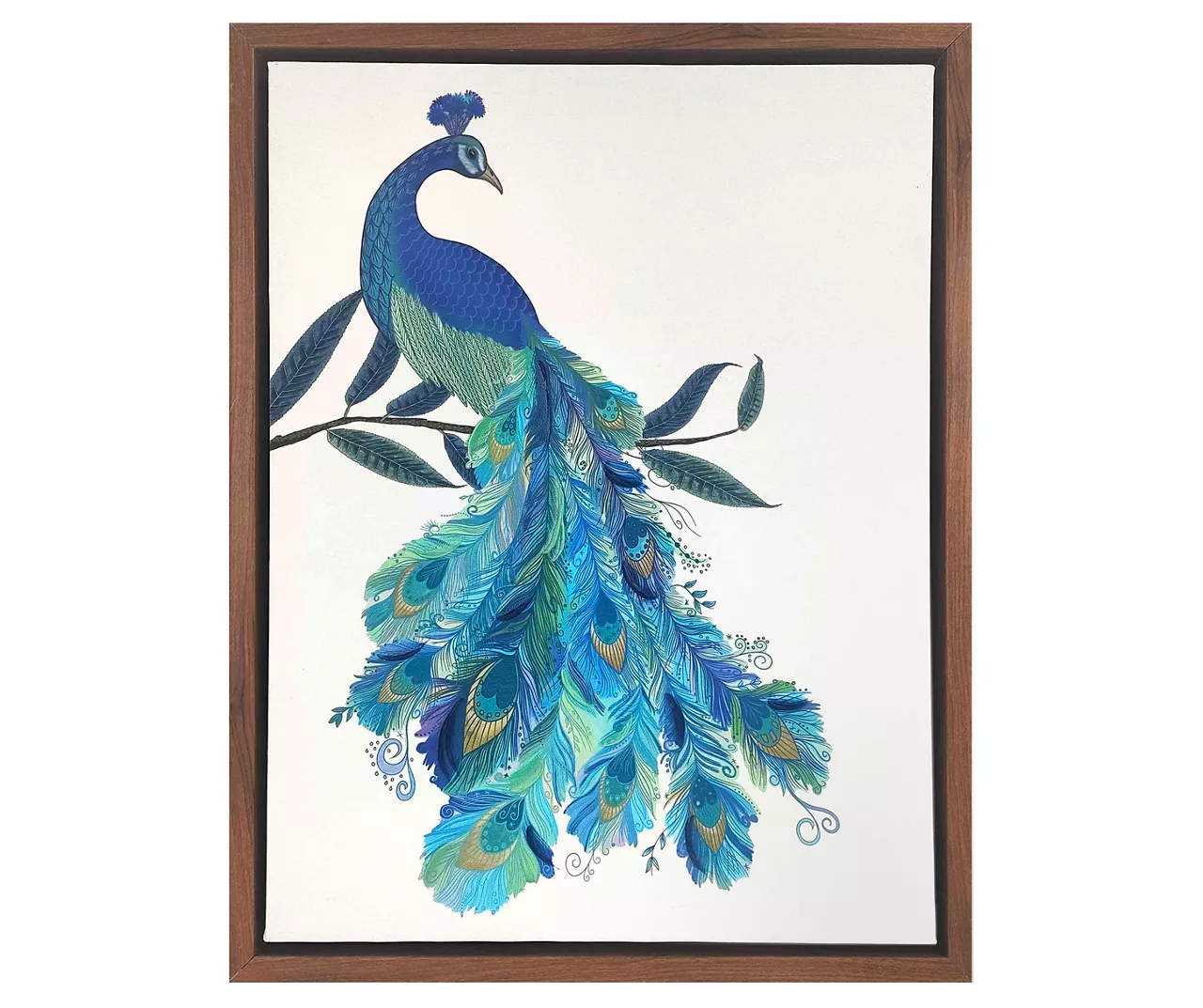 Blossom Blue Embellished Peacock Framed Wall Art 1 Blossom Blue Embellished Peacock Framed Wall Art