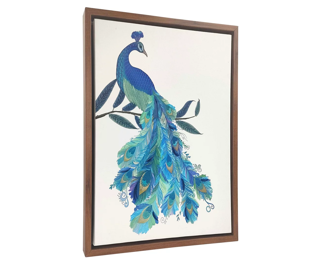 Blossom Blue Embellished Peacock Framed Wall Art 2 Blossom Blue Embellished Peacock Framed Wall Art - Image 2