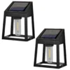 Black Filament LED Solar Wall Light Set, 2-Pack