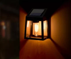 Black Filament LED Solar Wall Light Set, 2-Pack -Modern Decor Shop 810595510 B0 1 1