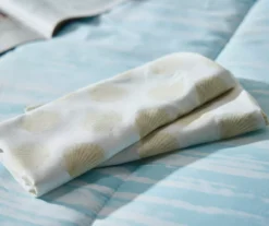 Grecian Getaway Aqua Stripe & Dot Queen 9-Piece Reversible Comforter Set -Modern Decor Shop 810595803 810595801 A8 2 1