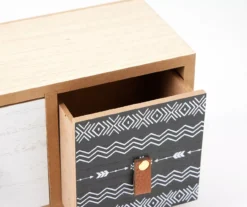 Bohemian Farmhouse Tri-Color Geometric 3-Drawer Tabletop Cabinet -Modern Decor Shop 810602510 A8 2