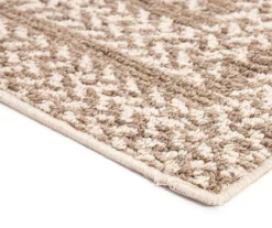Tan & Beige Braid-Look Border Runner Rug, (2' X 6') -Modern Decor Shop 810603487 A8 2