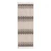 Malden Beige & White Geometric Runner Rug, (2' X 6')