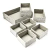 Gray 7-Piece Drawer Organizer Set