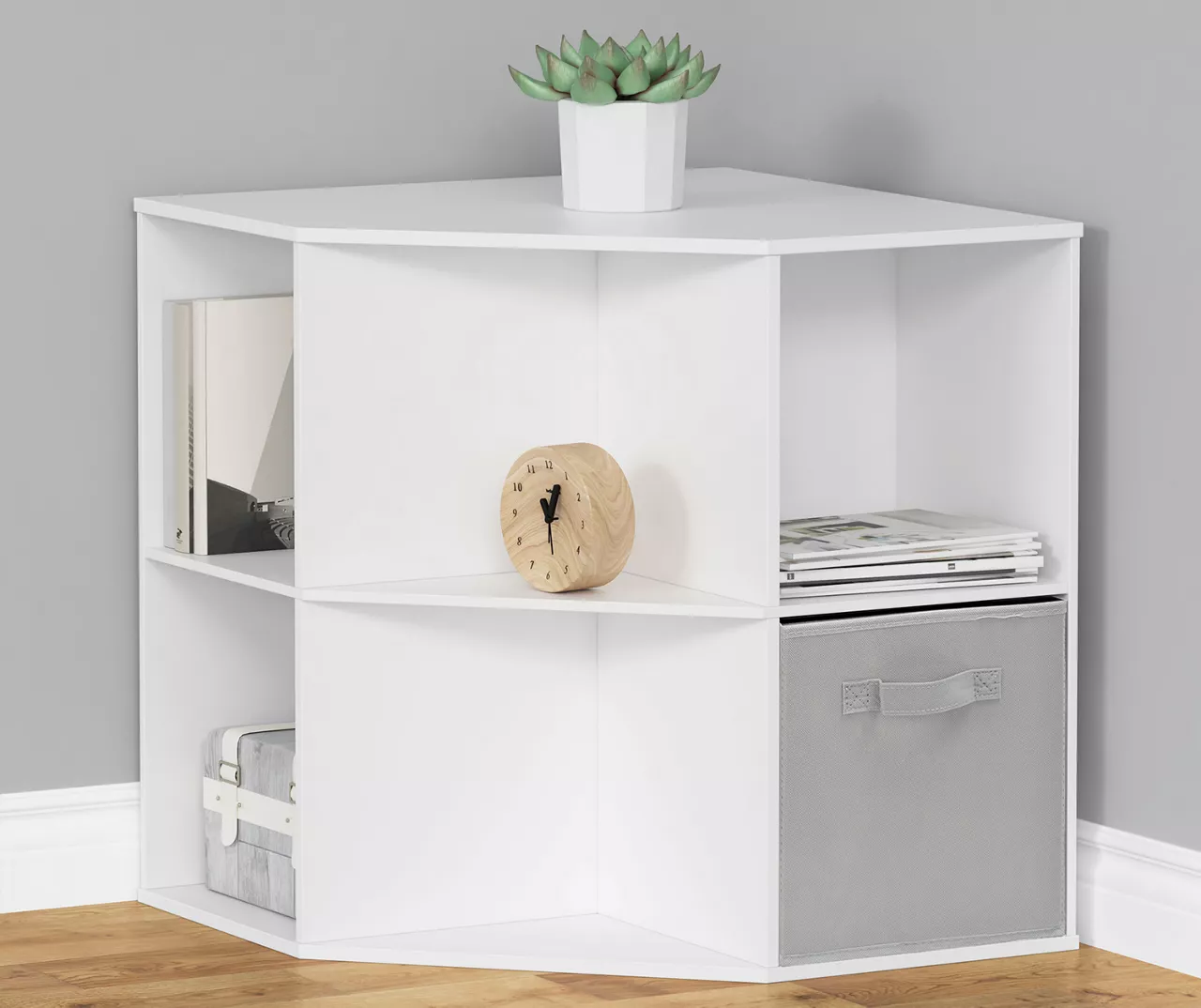 White 6-Cubby Corner Cube Organizer 2 White 6-Cubby Corner Cube Organizer - Image 2