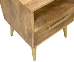 Mango Wood & Metal Bed Side Table 5 Mango Wood & Metal Bed Side Table -Modern Decor Shop 810606917 A0 3