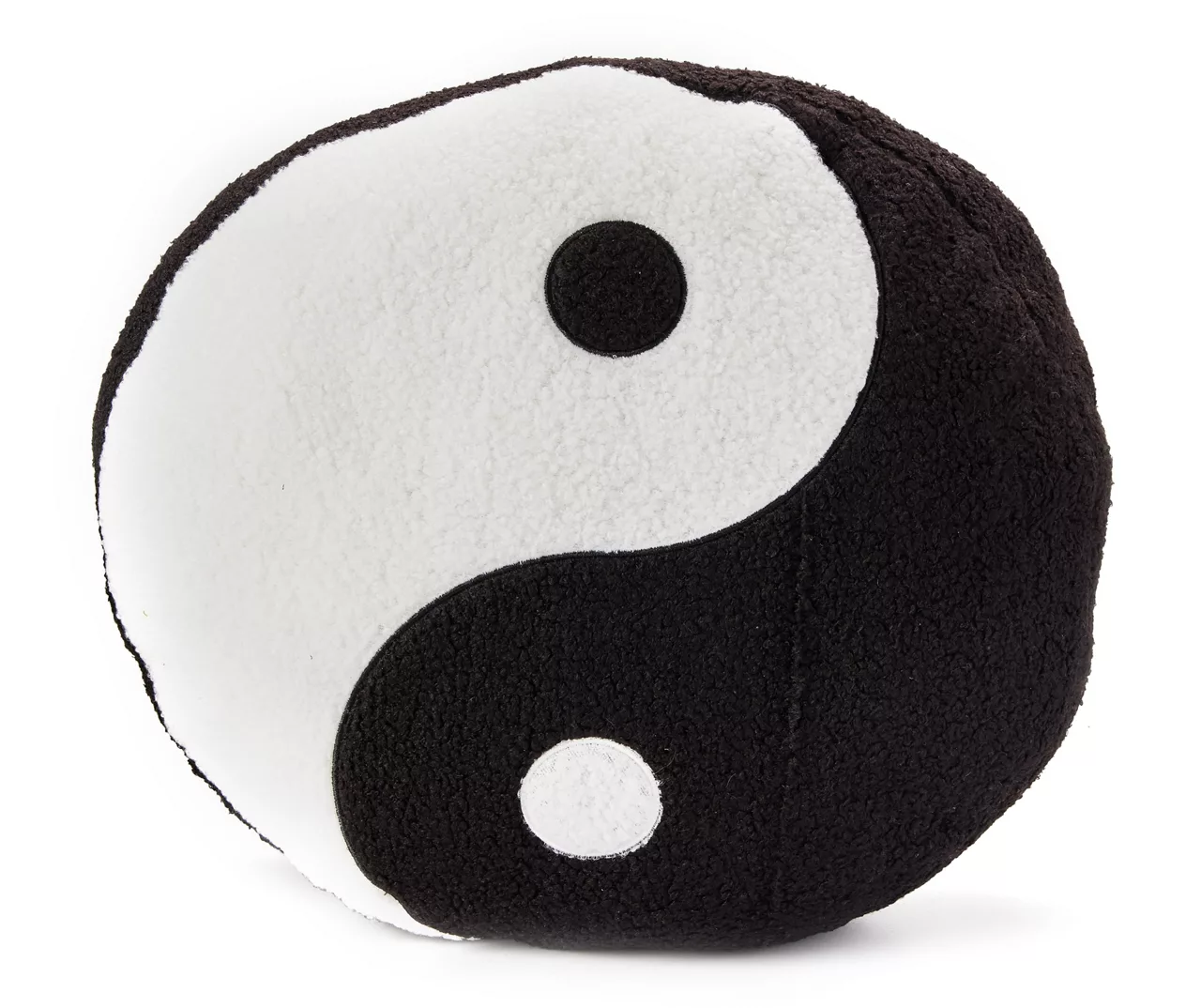 Euphoric Expression Black & White Yin-Yang Round Decorative Pillow 1 Euphoric Expression Black & White Yin-Yang Round Decorative Pillow