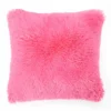 Euphoric Expression Cabaret Pink Faux Fur Throw Pillow