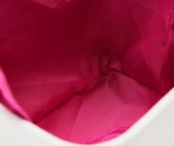 Euphoric Expression White & Pink Peace Sign Canvas Storage Tote -Modern Decor Shop 810607909 A8 2