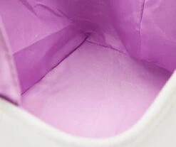 Euphoric Expression White & Purple Lilac Canvas Storage Tote -Modern Decor Shop 810607911 A8 2