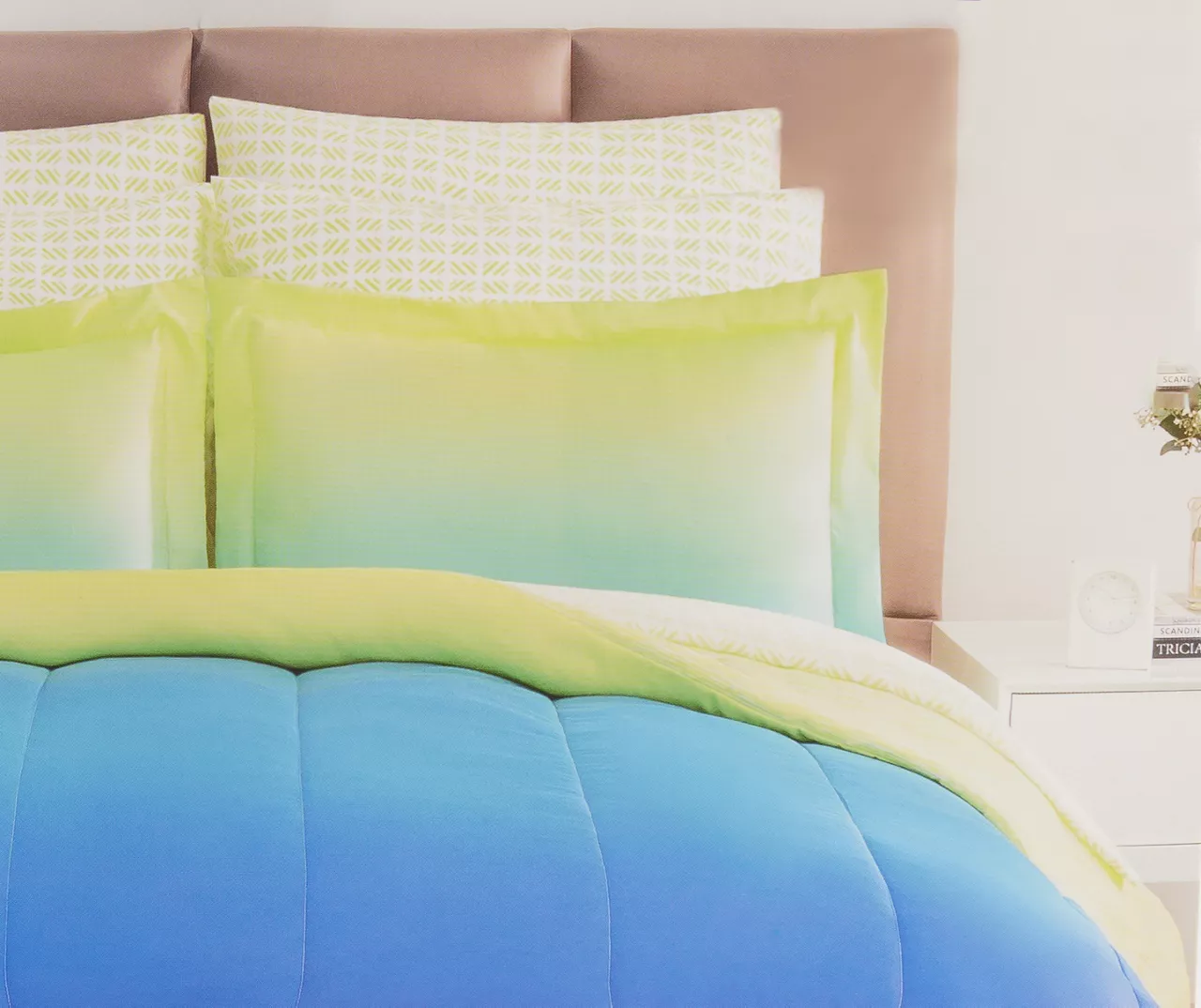 Euphoric Expression Blue & Green Ombre Reversible Queen 9-Piece Bed-in-a-Bag Set 4 Euphoric Expression Blue & Green Ombre Reversible Queen 9-Piece Bed-in-a-Bag Set - Image 4