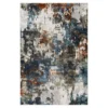 Blue & Brown Abstract Area Rug & Runner Set