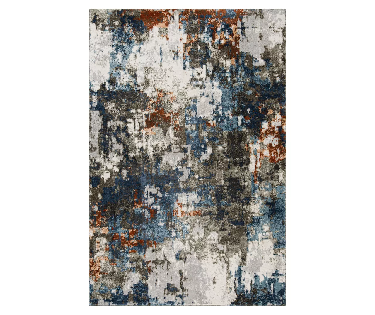 Blue & Brown Abstract Area Rug & Runner Set 1 Blue & Brown Abstract Area Rug & Runner Set