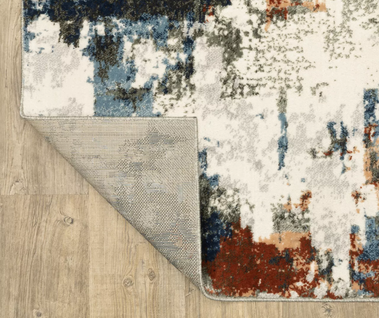 Blue & Brown Abstract Area Rug & Runner Set 6 Blue & Brown Abstract Area Rug & Runner Set - Image 6