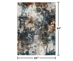 Blue & Brown Abstract Area Rug & Runner Set 23 Blue & Brown Abstract Area Rug & Runner Set -Modern Decor Shop 810609251 X0 12