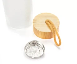 Frosted Glass Water Bottle, 33 Oz. -Modern Decor Shop 810610537 A8 2