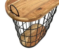 Metal Storage Table With Acacia Lid 7 Metal Storage Table With Acacia Lid -Modern Decor Shop 810617764 A0 4